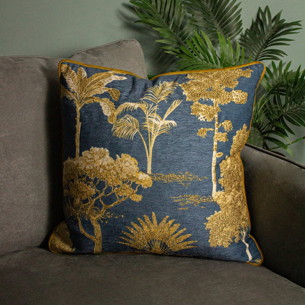 Arboretum 50x50 Feather Filled Cushion Blue - Canwell Interiors Limited - Riva