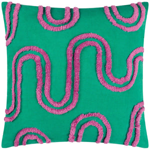 Archie 45x45 Feather Filled Cushion Turquoise/purple - Canwell Interiors Limited - Riva