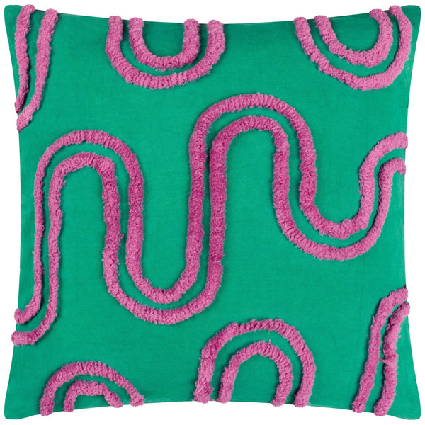 Archie 45x45 Feather Filled Cushion Turquoise/purple - Canwell Interiors Limited - Riva
