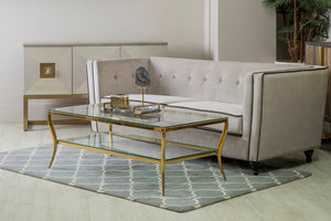 Arezzo Tempered Glass Two Tier Coffee Table - Canwell Interiors Limited - Xshowhome