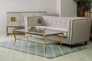 Arezzo Tempered Glass Two Tier Coffee Table - XShowhome Limited - Xshowhome