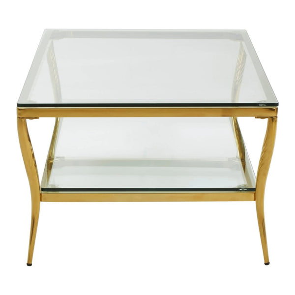 Arezzo Tempered Glass Two Tier Coffee Table - XShowhome Limited - Xshowhome
