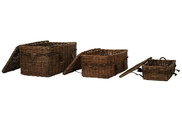 Argento Brown Rattan Storage Trunks - Set of 3 - Canwell Interiors Limited - Xshowhome