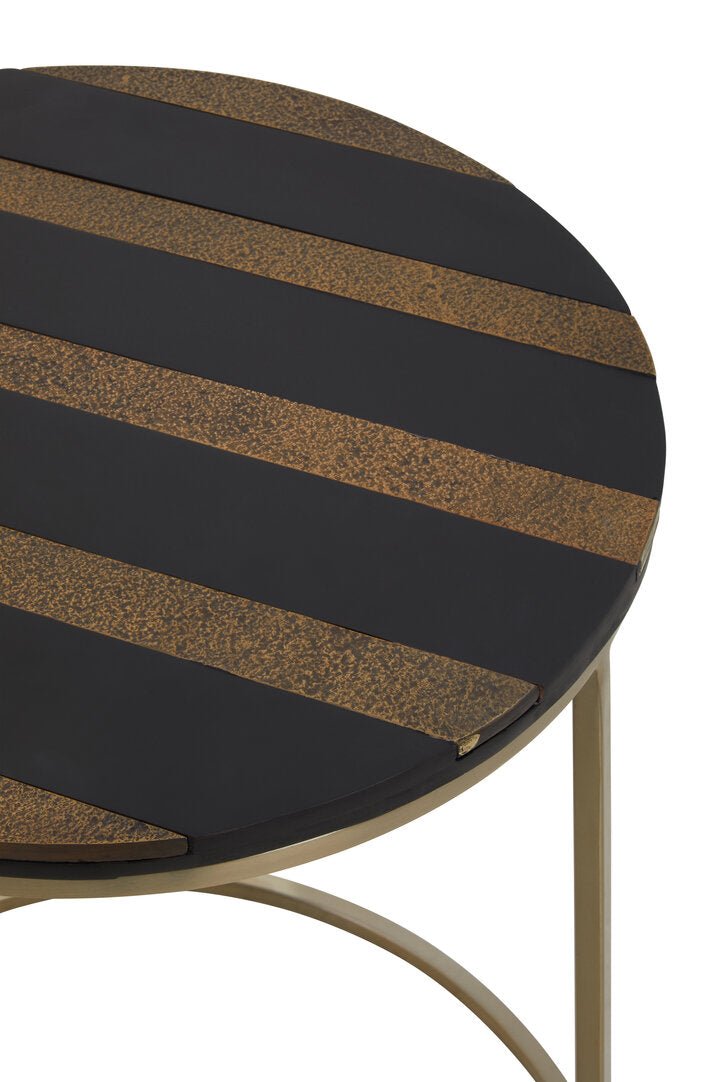 Aris Black And Gold Side Table - Canwell Interiors Limited - Xshowhome