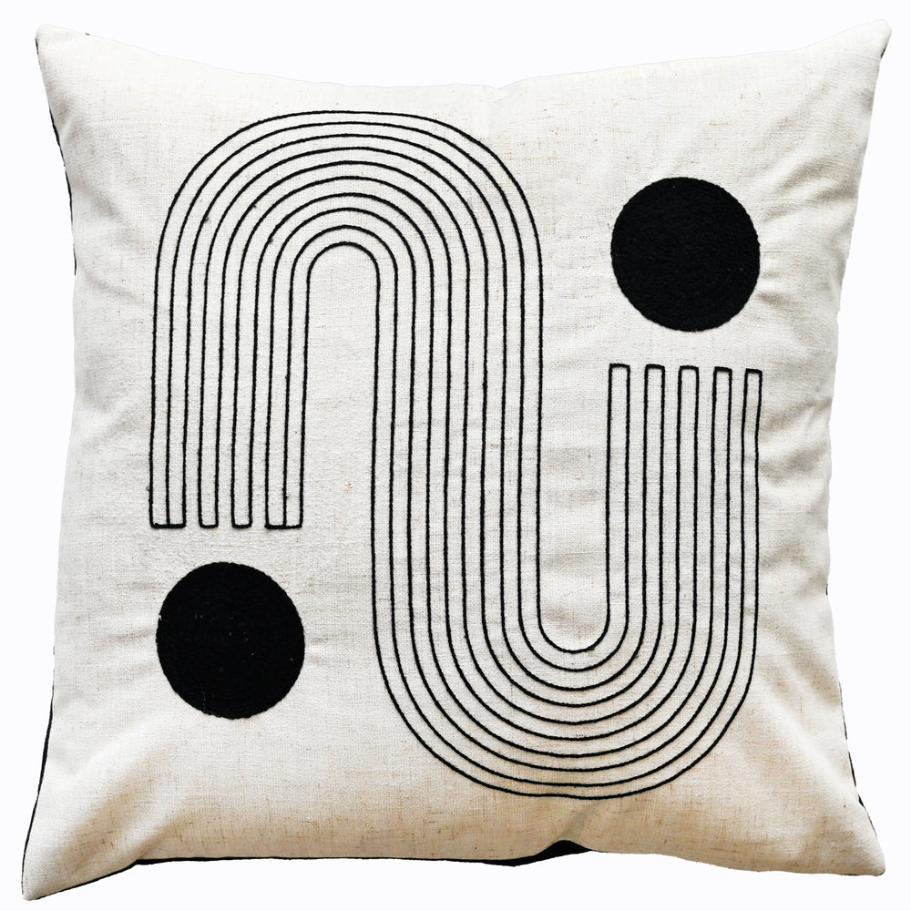 Malini Klee Black Cushion - Canwell Interiors Limited - Malini