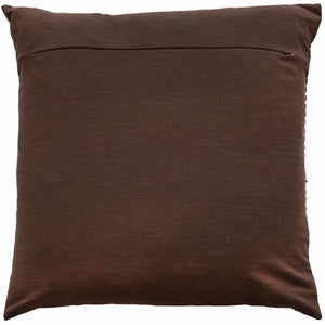 Art Deco Design with Chain Crewel Stitch Brown 45x45 - Canwell Interiors Limited - Malini