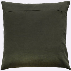 Art Deco Design with Chain Crewel Stitch Olive 45x45 - Canwell Interiors Limited - Malini