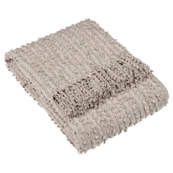 Arvo Boucle Yarn Throw 130x180 Feather - Canwell Interiors Limited - Riva