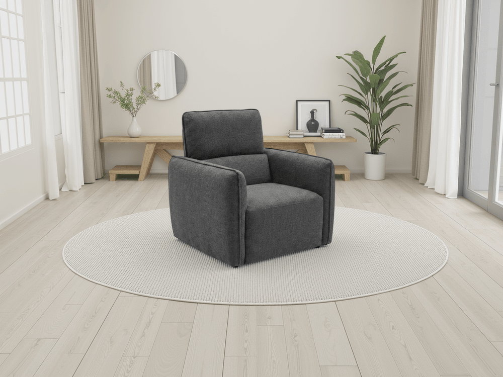 Ascot Sofa Charcoal Armchair - XShowhome Limited - Xshowhome