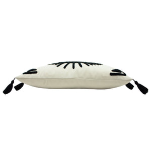 Ashram Eye 35x50 Feather Filled Cushion Mono - Canwell Interiors Limited - Riva