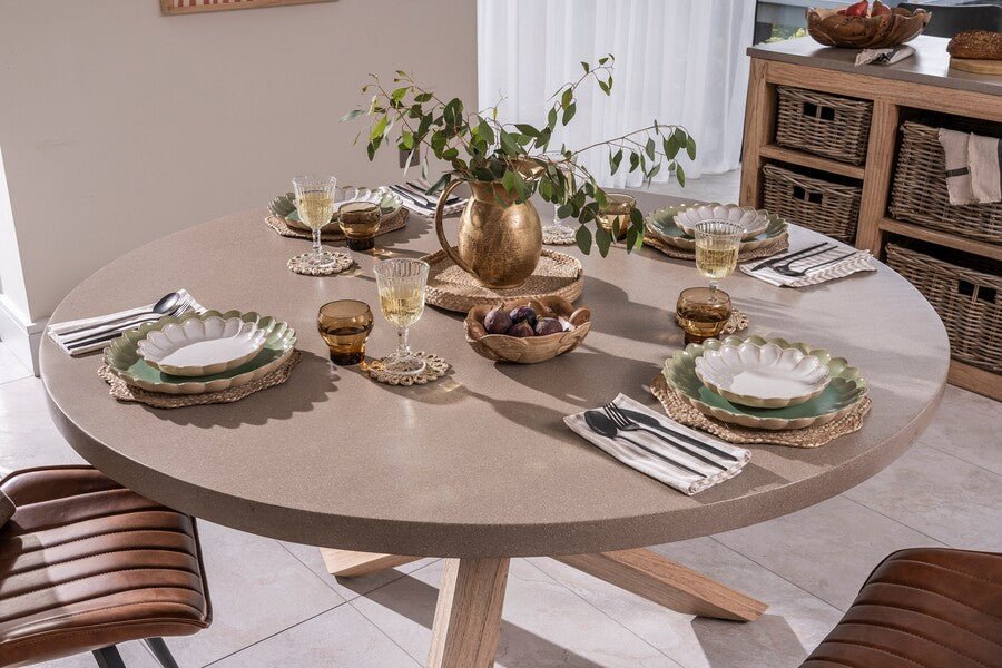 Aspect Oatmeal Round Dining Table - XShowhome Limited - XShowhome