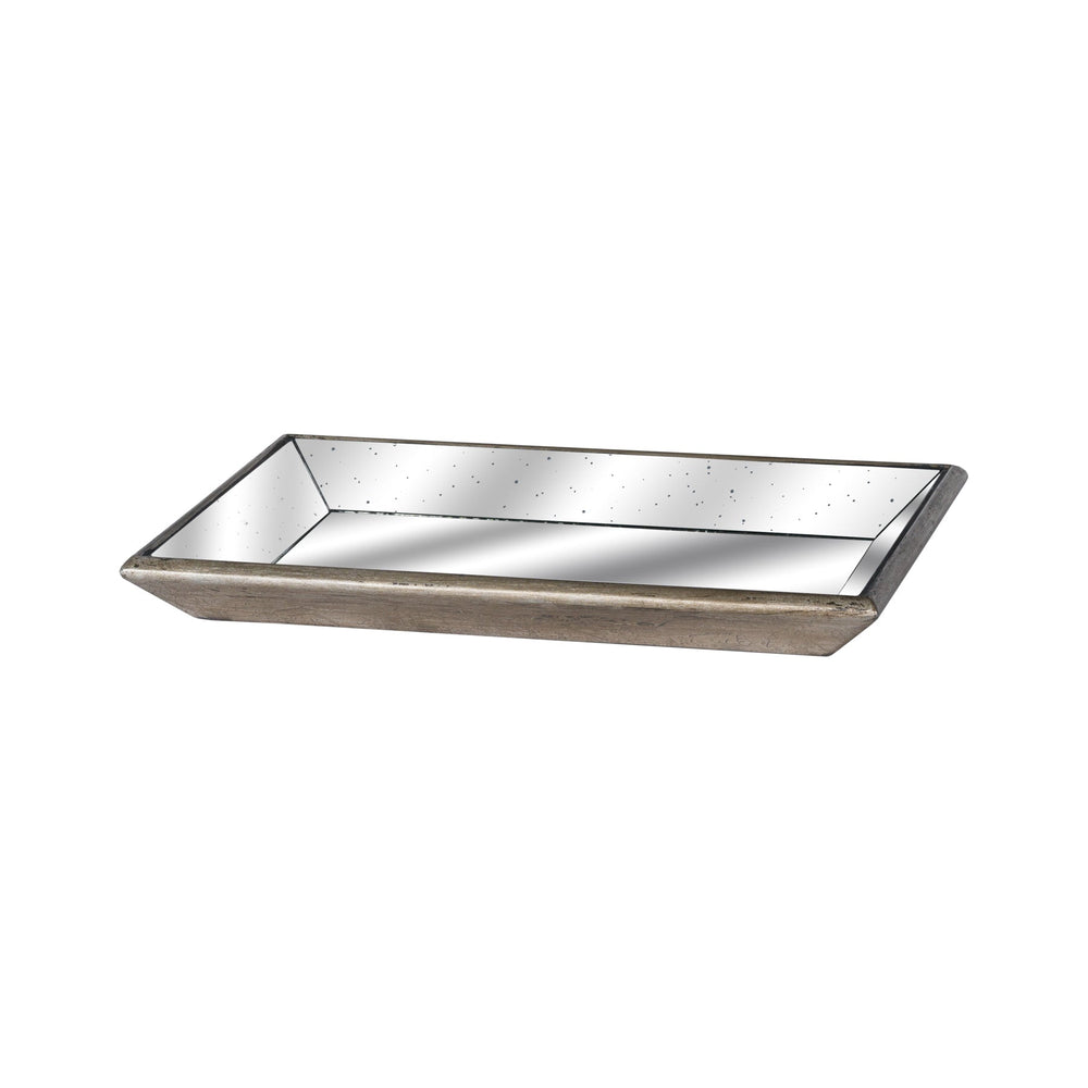 Astor Distressed Mirrored Tray with Wooden Detailing - XShowhome Limited - Hills
