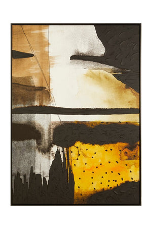Astratto Black And Ochre Wall Art - Canwell Interiors Limited - Xshowhome