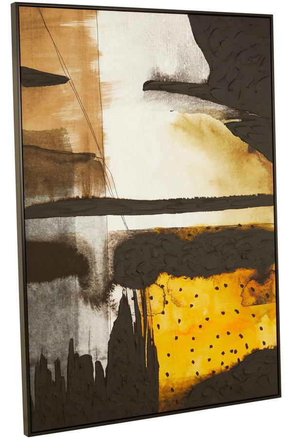 Astratto Black And Ochre Wall Art - XShowhome Limited - Xshowhome