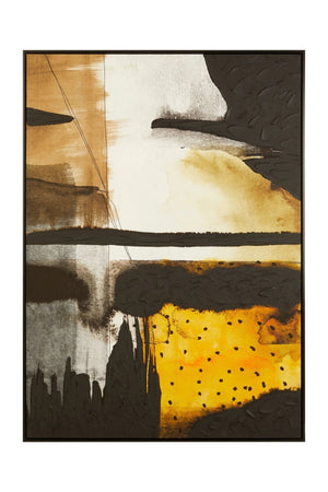 Astratto Black And Ochre Wall Art - XShowhome Limited - Xshowhome