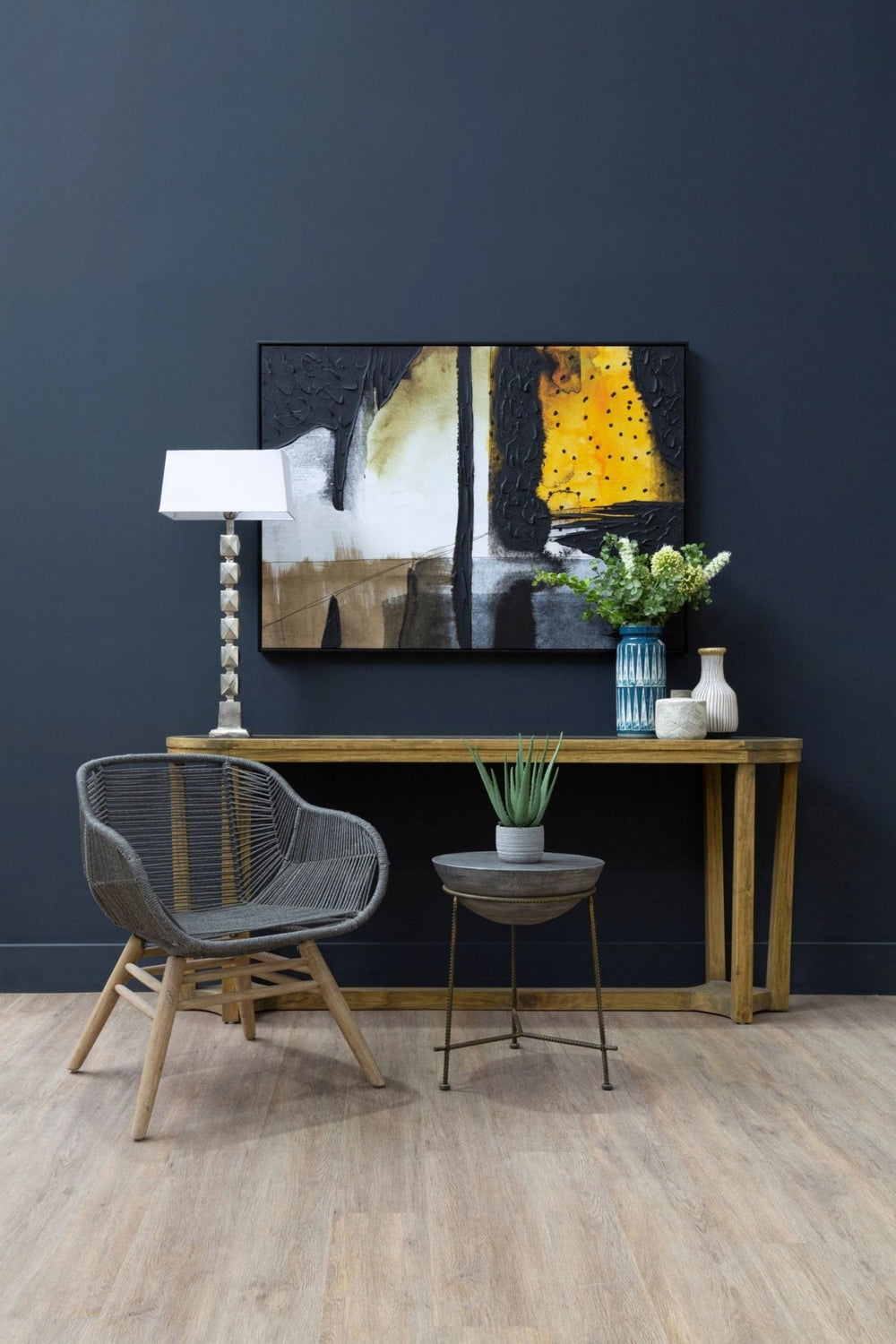 Astratto Black And Ochre Wall Art - XShowhome Limited - Xshowhome