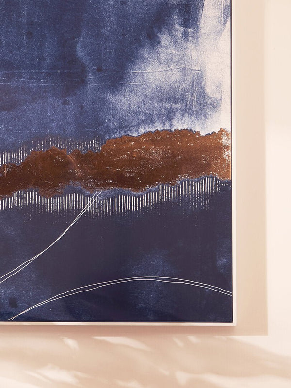 Astratto Blue and Gold Wall Art - Canwell Interiors Limited - Xshowhome