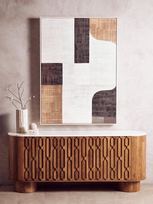 Astratto Neutral Abstract Textured Canvas Wall Art - Canwell Interiors Limited - Xshowhome