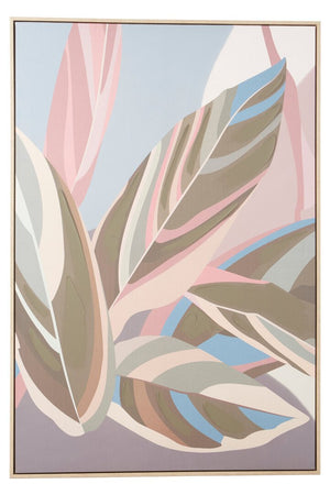 Astratto Pastel Leaves Canvas Wall Art - Canwell Interiors Limited - Xshowhome