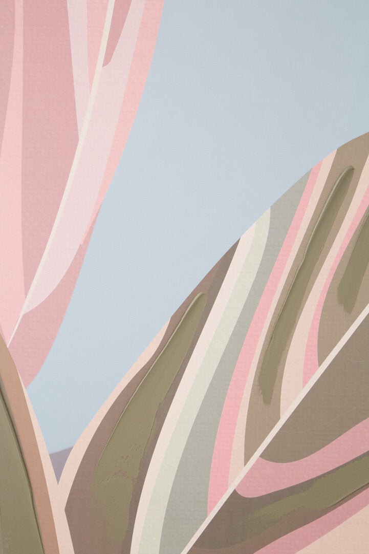 Astratto Pastel Leaves Canvas Wall Art - Canwell Interiors Limited - Xshowhome