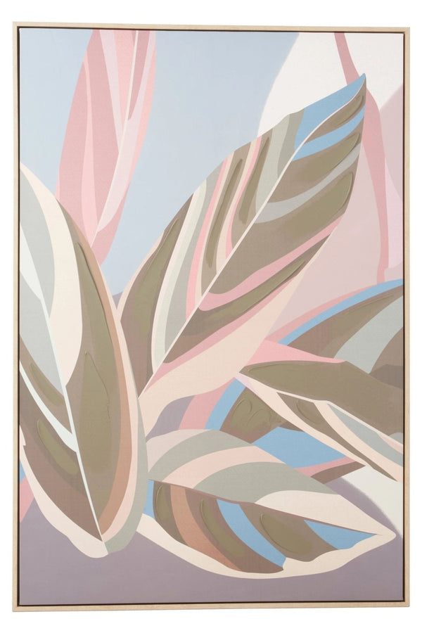 Astratto Pastel Leaves Canvas Wall Art - XShowhome Limited - Xshowhome