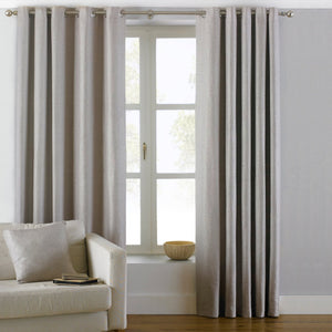 Atlantic 229x137 Ring Top Curtains Natural - Canwell Interiors Limited - Riva