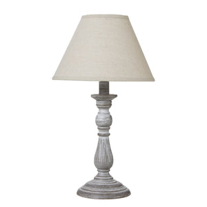 Augusta Column Table Lamp with Linen Shade - Canwell Interiors Limited - Hills