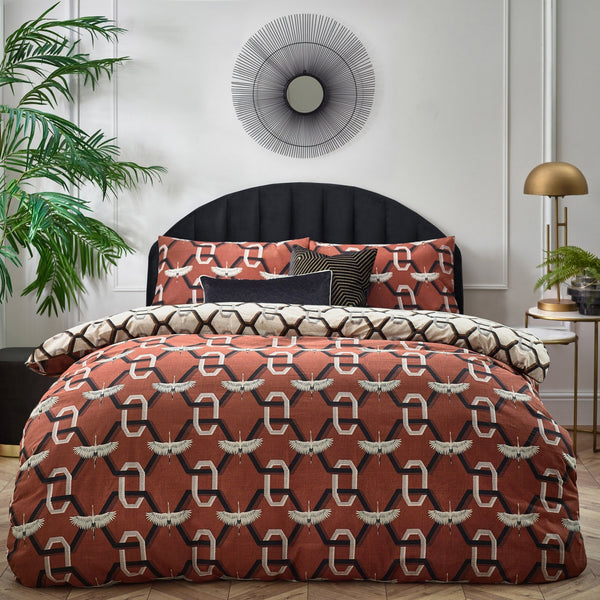 Avalon Double Duvet Set Brick - Canwell Interiors Limited - Riva