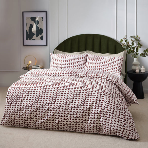 Avery Single Duvet Set Chestnut Red - Canwell Interiors Limited - Riva