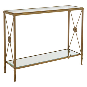 Axis Console Table With Gold Finish Frame - Canwell Interiors Limited - Xshowhome