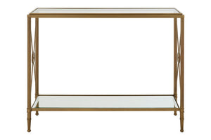 Axis Console Table With Gold Finish Frame - Canwell Interiors Limited - Xshowhome