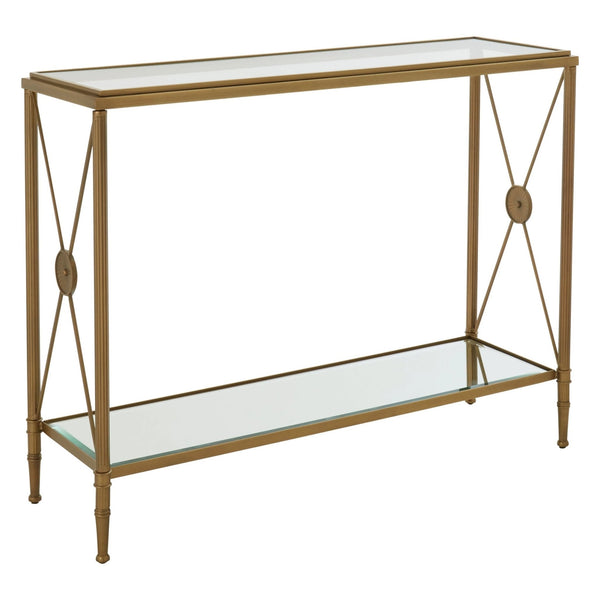 Axis Console Table With Gold Finish Frame - XShowhome Limited - Xshowhome