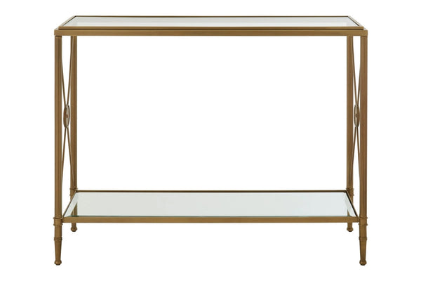 Axis Console Table With Gold Finish Frame - XShowhome Limited - Xshowhome