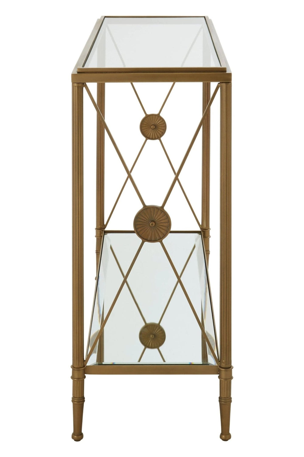 Axis Console Table With Gold Finish Frame - XShowhome Limited - Xshowhome