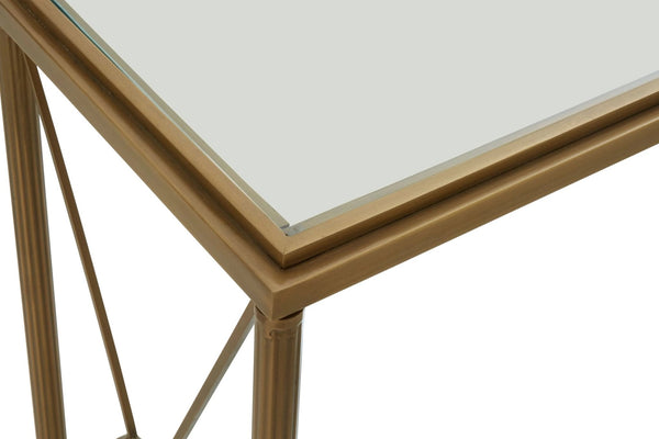 Axis Console Table With Gold Finish Frame - XShowhome Limited - Xshowhome