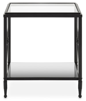Axis Rectangular Black Finish Side Table - Canwell Interiors Limited - Xshowhome