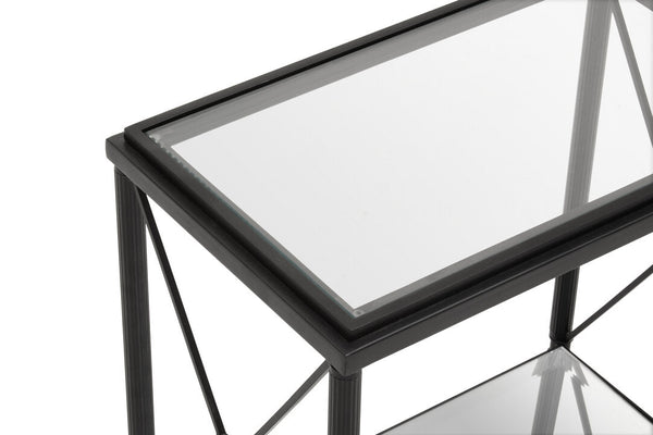 Axis Rectangular Black Finish Side Table - Canwell Interiors Limited - Xshowhome