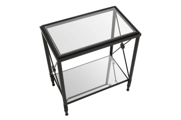 Axis Rectangular Black Finish Side Table - XShowhome Limited - Xshowhome