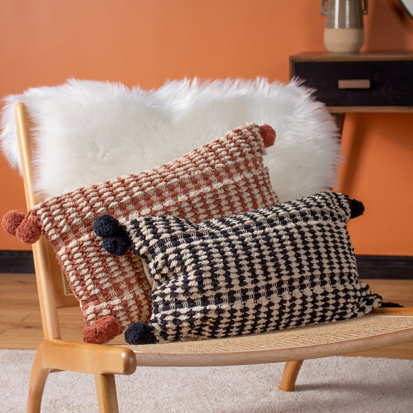 Ayaan 30x50 Feather Filled Cushion Brick - Canwell Interiors Limited - Riva