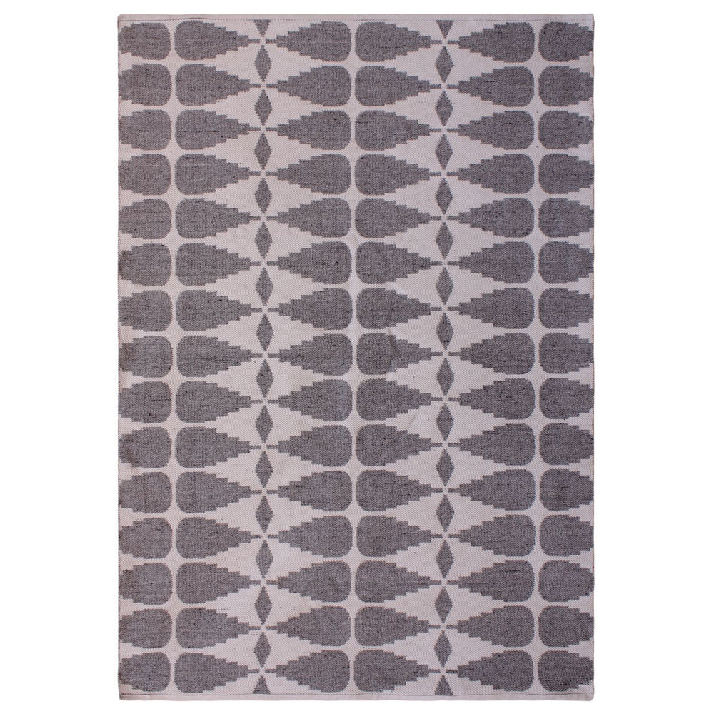 Ayudar Jacquard Woven Ivory, Grey & Charcoal 160x230cm PET Rug - XShowhome Limited - Libra