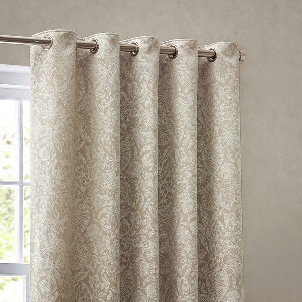 Bali 117x137 Eyelet Curtains Natural - Canwell Interiors Limited - Riva