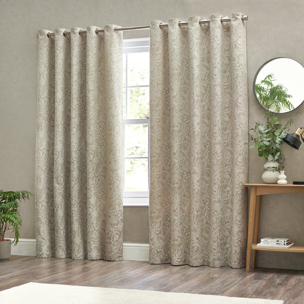Bali 167x137 Eyelet Curtains Natural - Canwell Interiors Limited - Riva