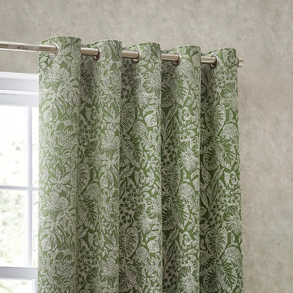 Bali 167x137 Eyelet Curtains Olive - Canwell Interiors Limited - Riva
