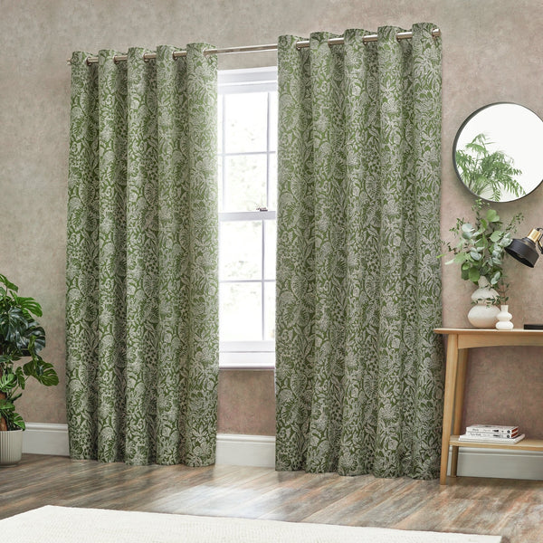 Bali 167x182 Eyelet Curtains Olive - Canwell Interiors Limited - Riva