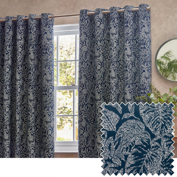 Bali 228x137 Eyelet Curtains Midnight - Canwell Interiors Limited - Riva