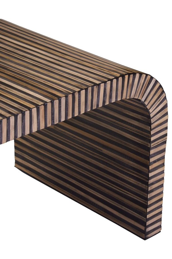 Bambusa Bamboo Inlay Curved Coffee Table - XShowhome Limited - Xshowhome