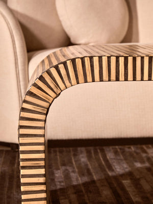Bambusa Bamboo Inlay Curved Coffee Table - XShowhome Limited - Xshowhome