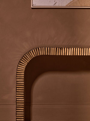 Bambusa Bamboo Inlay Curved Console Table - Canwell Interiors Limited - Xshowhome