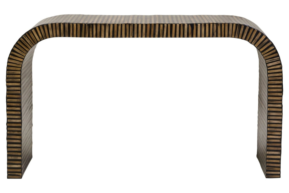 Bambusa Bamboo Inlay Curved Console Table - XShowhome Limited - Xshowhome