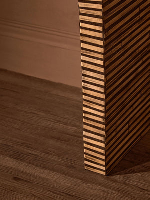 Bambusa Bamboo Inlay Curved Console Table - XShowhome Limited - Xshowhome
